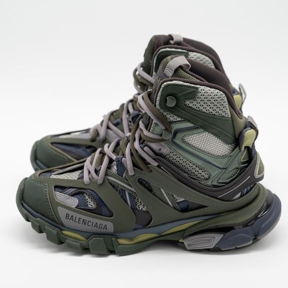 size 39 - Balenciaga Track Hike Boots High Grey Green Khaki - Picture 4 of 14